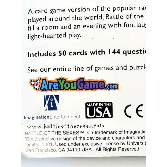 Battle of the Sexes - University Games by Imagination Entertainment Made in usa - Picture 5 of 6